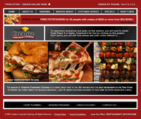 Creative Corporate Catering's Website